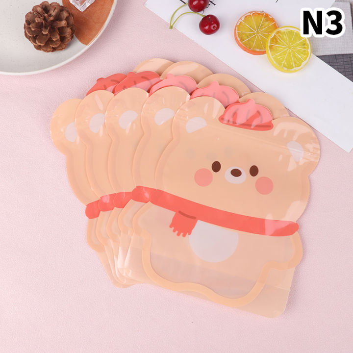 5pcs Food Bag Cartoon Candy Cookie Cartoon Sealed Bags For Wedding Birthday Party Decorations Gift Packaging Supplies