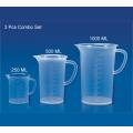 PolyLab Measuring Jug 3 Pcs (250 ml+500 ml+1000 ml) Combo Pack Plastic Jug. 