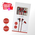 2 in 1 Micro Type B And Type C Fast Charging Cable And Data Cable. 