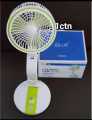 Rechargeable Folding Table Fan with Led Light. 