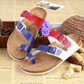 Couple cork slippers men's summer slippers men's sandals women's korean version of trendy outdoor beach shoes men's flip-flops men's shoes.