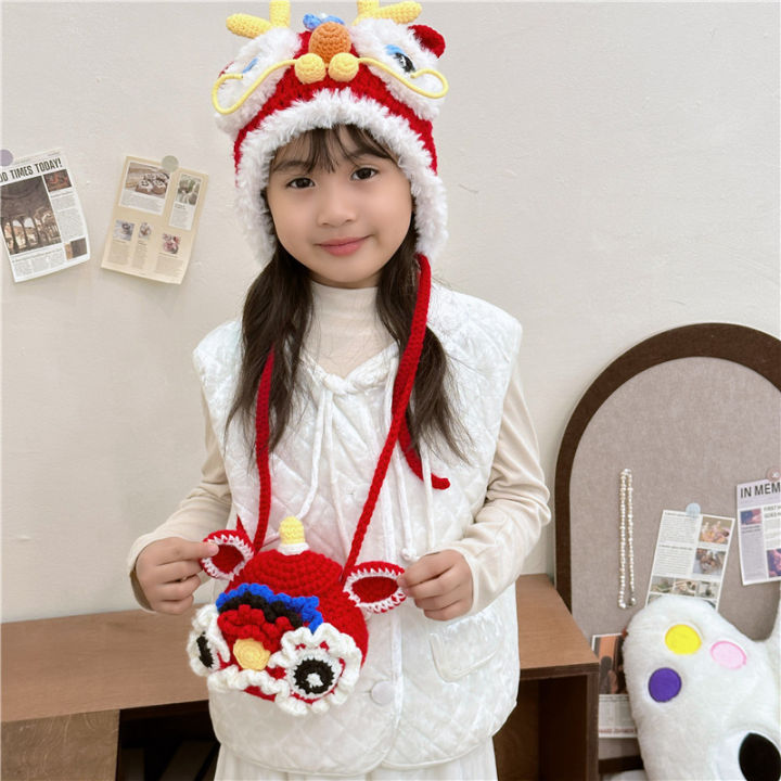 Original%20Year%20of%20the%20Dragon%20Lion%20Awakening%20Bag%20Handmade%20Wool%20Crochet%20New%20Year's%20Dragon%20Head%20Hat%20Chinese%20Style%20National%20Tide%20Lion%20Awakening%20One%20Shoulder%20Crossbody%20Bag%20-%20Image%204