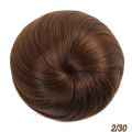 Straight Hair Bun Wig Elastic Rubber Band Fake Hair Bun Drawstring Ponytail Synthetic Chignon Hairpiece. 