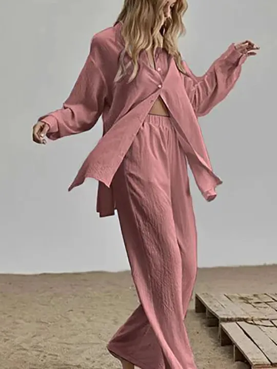 Ladies%20qualityful%20Cotton%20Maxi%20Shirt%20Fall%20Wide%20Leg%20Pants%20Set%20Two%20Piece%20Set%20Vintage%20Loose%20Streetwear%20Outfits%20-%20Image%205