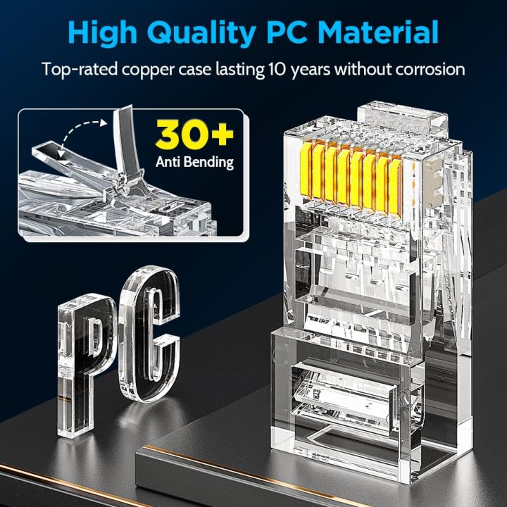 AMPCOM%20Professional%20Grade%20CAT6%20Pass%20Through%20RJ45%20Connector,%2050%CE%BC%20Gold-Plated%20Ethernet%20Plugs%20for%20Solid/Stranded%2023-26AWG%20UTP%20Ethernet%20Cables%20-%20Image%208