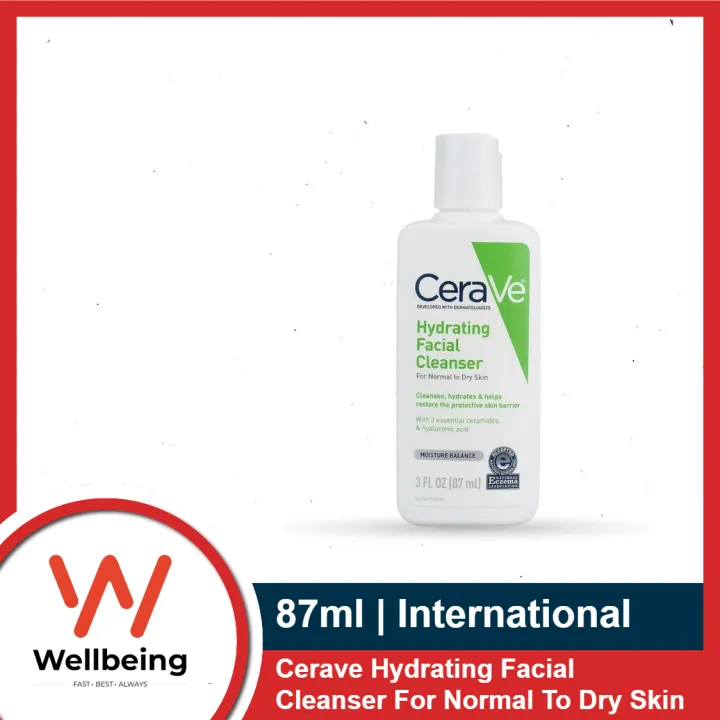 Cerave Hydrating Facial Cleanser For Normal To Dry Skin 87ml | Daraz.com.bd