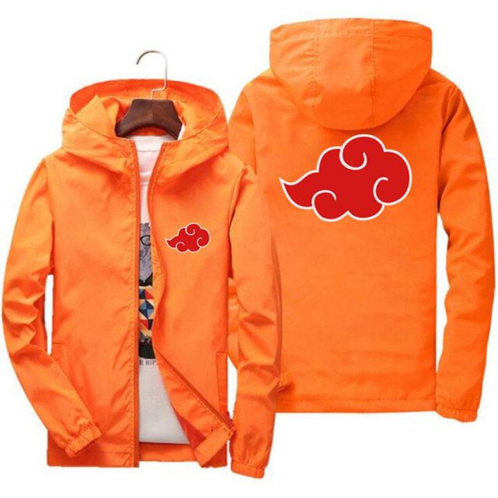 Men's Akatsuki Anime Hooded ber Zipper Thin Windbreaker Sun Protection Thin Breathable Coat Casual Srts Coat Jacket 5XL 7XL