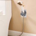 Non Punching Bathroom Handheld Shower Stand ABS Adjustable No Drilling Wall Mount Bracket. 