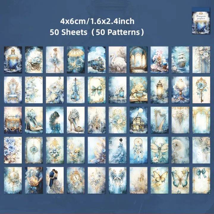 Sweet%20Journal%2050PCS%20Romantic%20Preface%20Series%20Washi%20Stickers%20Diary%20Journaling%20Decorative%20Crafts%20Scrapbooking%20DIY%20Waterproof%20Sticker%20Book%20-%20Image%205