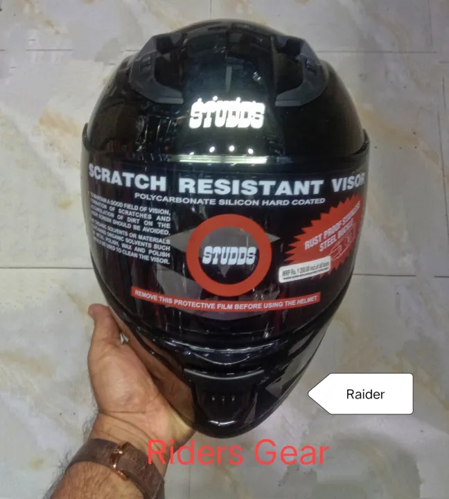 Studds%20Raider%20Fullface%20Glossy%20Black%20%20Helmet%20For%20riding%20Bike.%20-%20Image%208