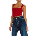 Women Wide Straps Camisoles Solid Color/Floral Print Sleeveless Sling Tank Tops Summer Exposed Navel Vests Crop Tops Streetwear.