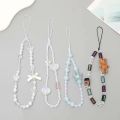 Bow Crystal Beaded Mobile Phone Chain Lanyard Jewelry Accessories Simple Non-slip Wristband Cellphone Case Rope for Women Gifts.