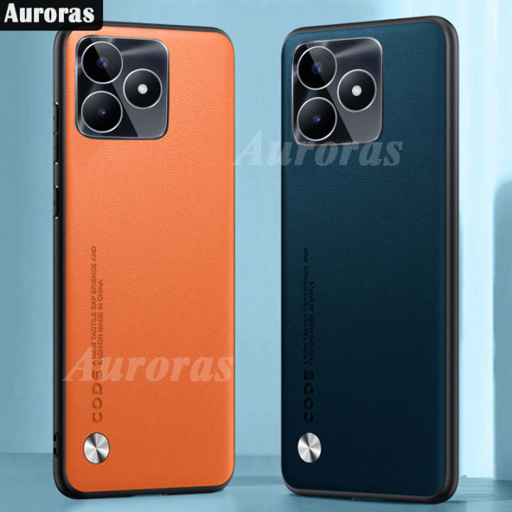 For Realme C63 Phone Case Leather Shockproof Protection Cover Soft Silicone Frame for Realme C61 Cover Casing HP
