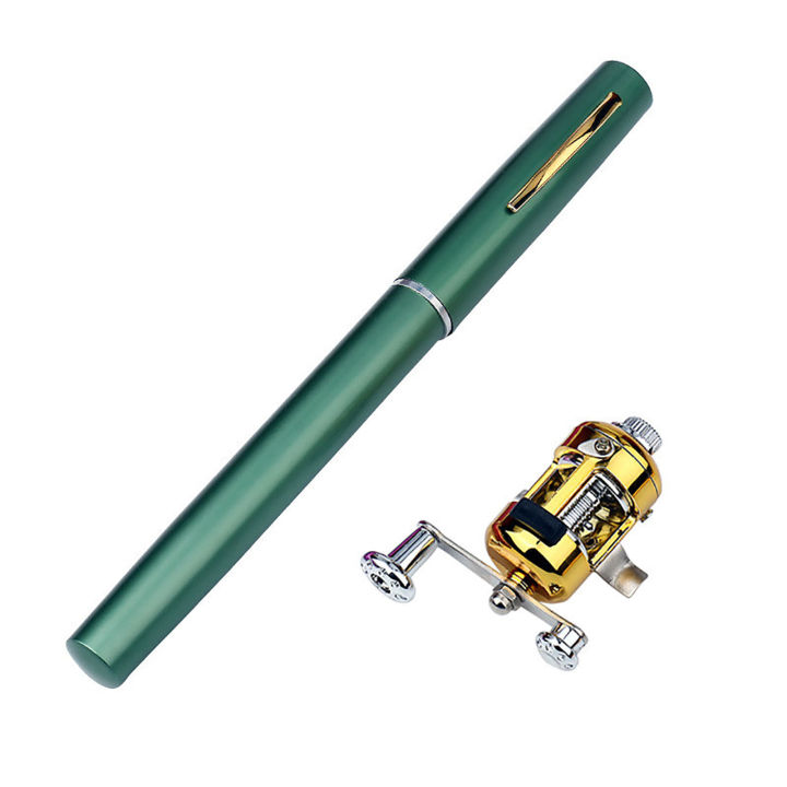 【Xiaofeng】1m Portable Telescopic Mini Pole Ultralight Pen Shape Fishing Rod Fishing Outdoor River Lake