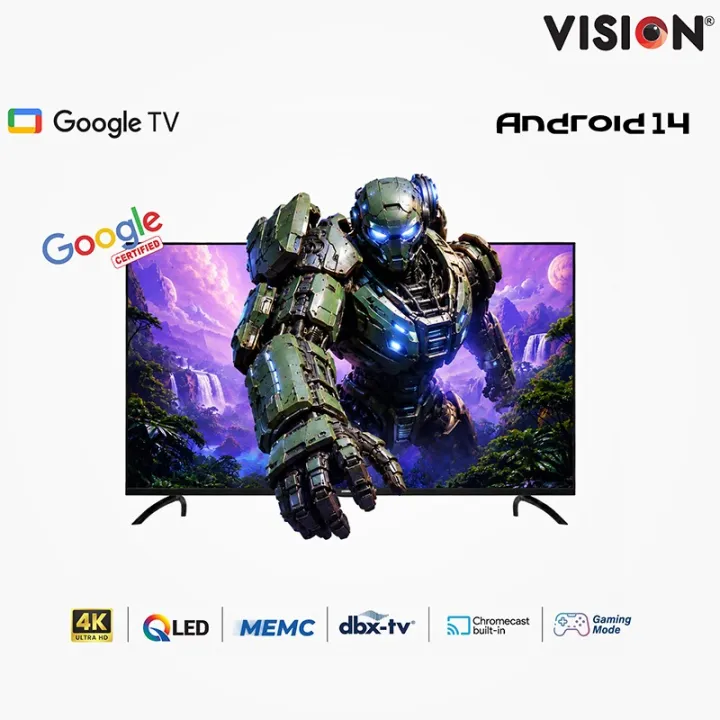 Vision 43" QLED Google TV 4K PQ6 Galaxy Plus - 761973 with Free delivery