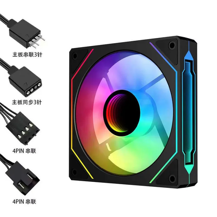 Prism%204th%20generation%20desktop%20computer%20mainframe%20cooling%2012CM%20Shenguang%20synchronous%20ARGB%20fan%20white%20-%20Image%203