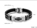 Stainless Steel Bracelet Men Wrist Band Black Link Punk Wristband Stylish Gift.