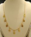 New Model Dubai Style Coin Shaped Necklace Chain Jewelry For Girls.