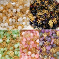 St.kunkka 30g Mixed Round Glass Beads Slub Beads With Metal Accessories For DIY Bracelets Necklaces Jewelry Jewelry Accessories Making. 