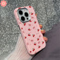 Cute Red Cherry Case For Realme C15 C67 C20 C53 Note 60 50 C63 C51 C11 C35 C55 C25 C31 C17 C65 C30 C21Y C25Y 5s 5 6i 7i 11 5i 12 C61 C3 C21 Narzo 20 Cartoon Bow Knot Leather Case. 