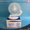Multifunction Rechargeable Table fan Wall mount AC/DC Fan with LED Light. 