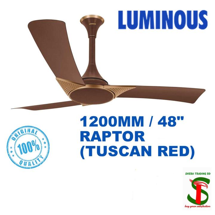 Luminous RAPTOR 1200MM / 48 INCH Ceiling Fan (Tuscan Red) | Daraz.com.bd