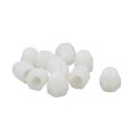 M3 White - Six Edged Nylon Nut with Cover Cap of 10 Pieces.