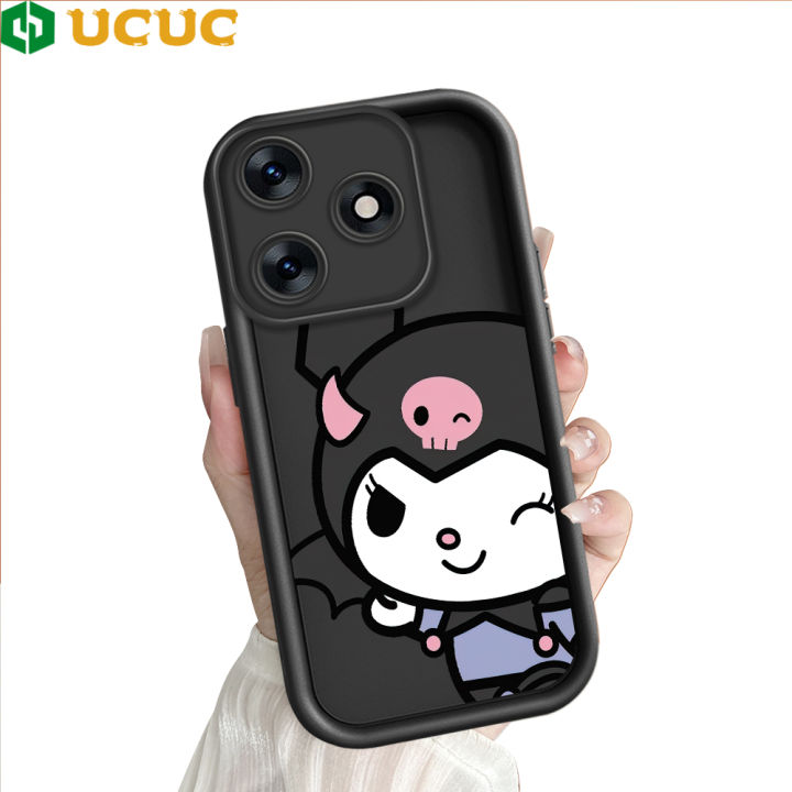 UCUC for Tecno Spark 10 / Spark 10C Back Cover Kuromi Girl Ladder Camera Soft Rubber Protection Phone Case