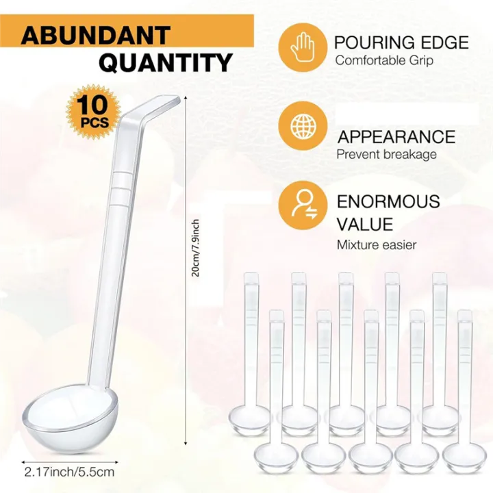 10%20Pieces%207.8Inch%201Oz%20Clear%20Small%20Ladle%20Mini%20Ladle%20for%20Sauce%20Long%20Handle%20Plastic%20Punch%20Bowl%20Ladle%20Serving%20Spoons%20About%2020cm%20-%20Image%203