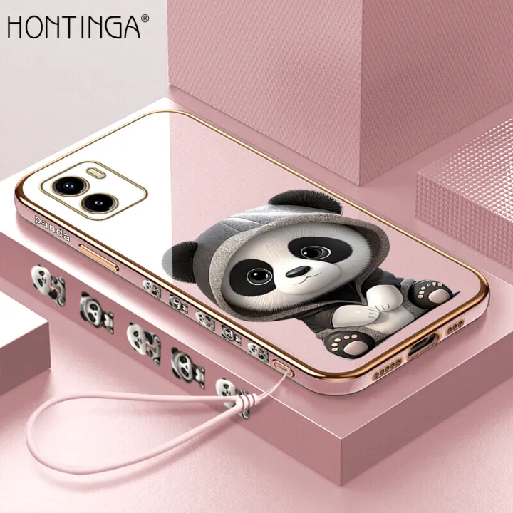 Hontinga%20for%20Vivo%20Y15S%20Y15A%20Y01A%20Y01%20Back%20Cover%20With%20Free%20Strap%20Luxury%206D%20Plating%20Cute%20Panda%20Side%20Pattern%20Case%20Soft%20Silicone%20Square%20Mobile%20Cover%20-%20Image%202