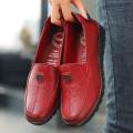 Leisure Women Shoes, High Quality Leather Flat Shoes For Women, Comfortable Handmade Loafers. 