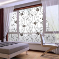 1 Roll Frosted Privacy Floral Pattern Window Film Home Bedroom Bathroom Glass Window Film Stickers No Glue Self Adhesive Sticker. 