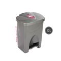 Plastic Supper Paddle Bin - Grey - dustbin.