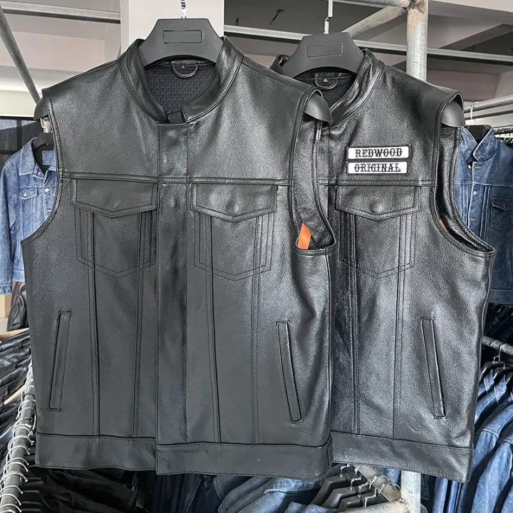 Sons%20of%20Anarchy%20Classical%20Motorcycle%20Biker%20Leather%20Vest%20Men%20Genuine%20Cowhide%20Leather%20Sleeveless%20Jackets%20Motor%20Vests%20Asian%20Size%20-%20Image%203