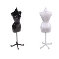 【The road to happiness Store】1PCS Doll Gown Form Mannequin Model Stand Rack Holder Black White Color. 
