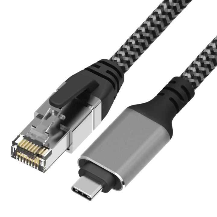 GR USB Type C to RJ45 Ethernet Adapter Cable, 1000Mbps Instants Fast Speed Internet Connection for Work and Play