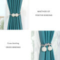 Magnetic Curtain Holder Pearl Ball Rope Curtain Tiebacks Magnetic Curtain Tieback Buckle(1 pair).