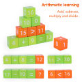 Wooden Fraction Blocks Arithmetic Toy Manipulatives Blocks Math Educational Toy. 