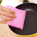 4pcs Double Sided Kitchen Cleaning Sponge Kitchen Clean Cloth Dishwashing Sponge Decontamination Pot Bowl Clean Bathroom Accessories-Multicolor-Tarkata BD. 