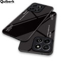 Quiberk for Honor X6b 4G Tempered Glass Hard Case Gradient Color Back + Soft Frame Shockproof Phone Cover. 