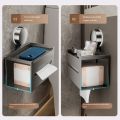 Light Wall-Mounted Suction Cup Tissue Box Heavy Duty Punch-Free Wipes Paper Storage Box Detachable Aluminum Wet Paper Towel Organizer Bathroom. 