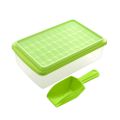 Ice-Cube Tray with Lid and Bin, 55 Nuggets Ice Tray for Freezer, Comes with Ice Container, Scoop and Cover.