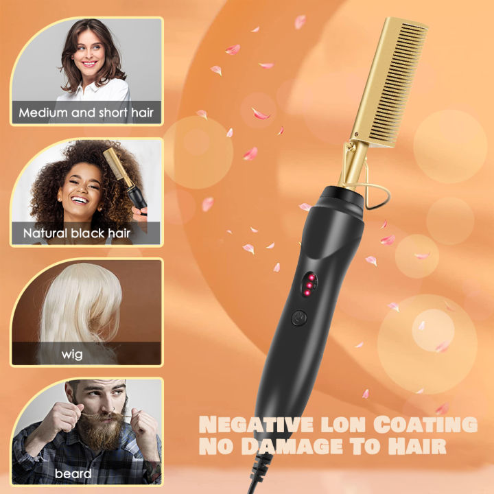 Leeons%20Black%20Hot%20Comb%20Hair%20Straightener%20Flat%20Iron%20Electric%20Hot%20Heating%20Comb%20Wet%20And%20Dry%20Hair%20Curler%20Straight%20Styler%20Curling%20Iron%20-%20Image%202