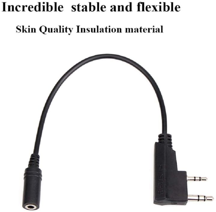 Retevis%202%20Pin%20to%203.5mm%20Earpiece%20Adapter%20Cable%20for%20Baofeng%20BF-888S%20Arcshell%20AR-5%20BTECH%20H-777%20RT21%20RT22%20RT27%20RT7%20H-777S%20RT28%20RT68%20RT19%20RT18%20,%202%20Way%20Radio%20Headset%20Adapter%20-%20Image%202