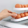 1Pcs Automatic Scrolling Egg Holder Rolldown Refrigerator Egg Dispenser Kitchen Egg Storage Box Egg Stand For Fridge Egg Tray. 