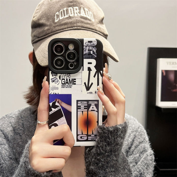 Trendy%20luxury%20label%20pattern%20cases%20iPhone15promax%201413%2012%2011%20Pro%20Max%20cases%20iPhone12%20iPhone11%20Silicone%20Soft%20Shell%20Cover%20-%20Image%202