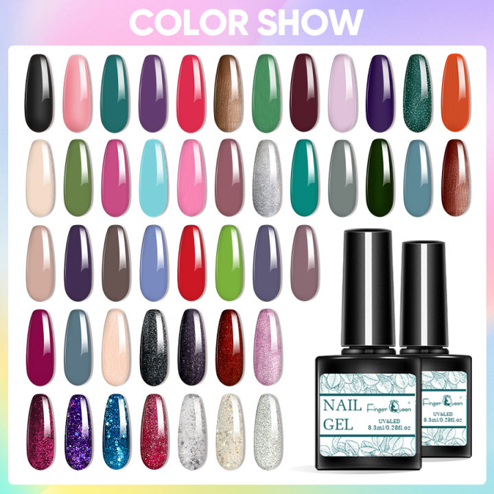 Fingerqueen%2046%20Colors%208ml%20Long%20Lasting%20Nail%20Polish%20Gel%20Colorful%20Manicure%20Nail%20Glue%20Women%20Beauty%20Salon%20DIY%20Design%20Nail%20Art%20UV%20LED%20-%20Image%204