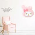 Sanrio new product My melody children's cute kawaii wall clock living room bedroom silent sweep second cartoon clock girl gift.