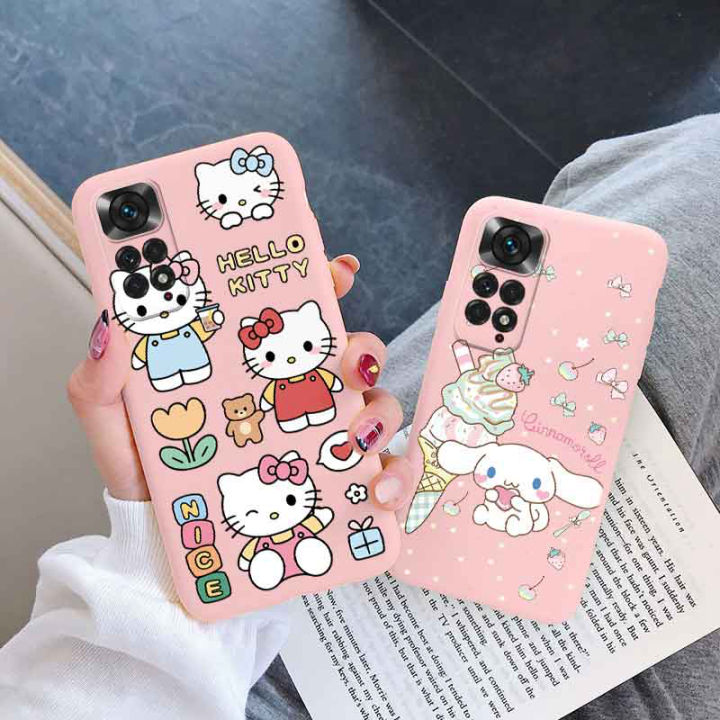 Cute%20Phone%20Case%20For%20Xiaomi%20Redmi%20Note%2011%2011S%2012%20Not11%20Note12%20Pro%204G%20Girl%20Kuromi%20Hello%20Kitty%20Anime%20Silicone%20Soft%20TPU%20Back%20Cover%20-%20Image%203