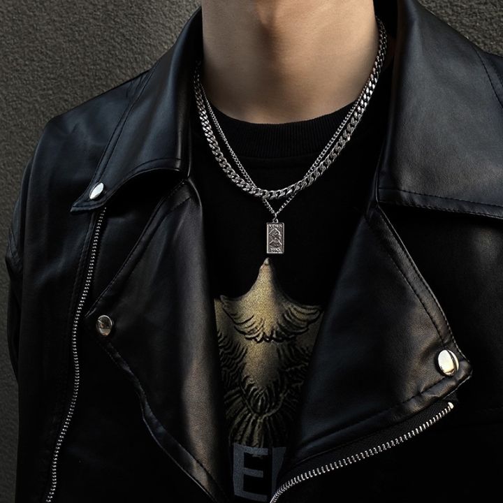 %E3%80%90Ready%20Stock%E3%80%91%20Love2Self%20X080%20Stainless%20Steel%20Non%20Tarnish%20Chain%20Necklace%20Double%20Layered%20Protrait%20Pendant%20Necklace%20for%20Men%20and%20Women%20-%20Image%208